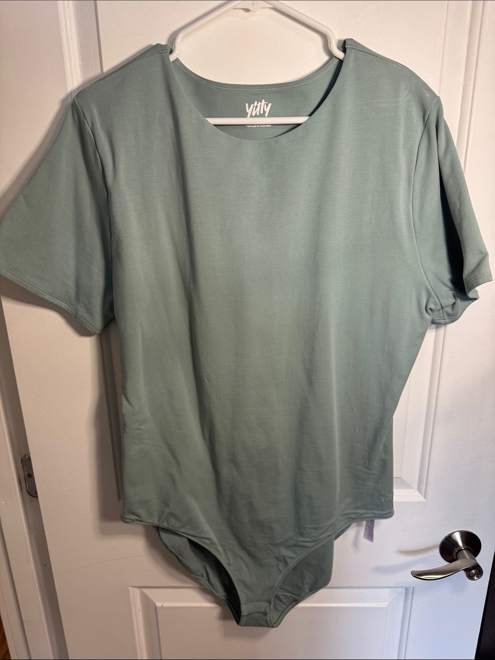 YITTY Sage Green Short-Sleeve Crewneck Bodysuit